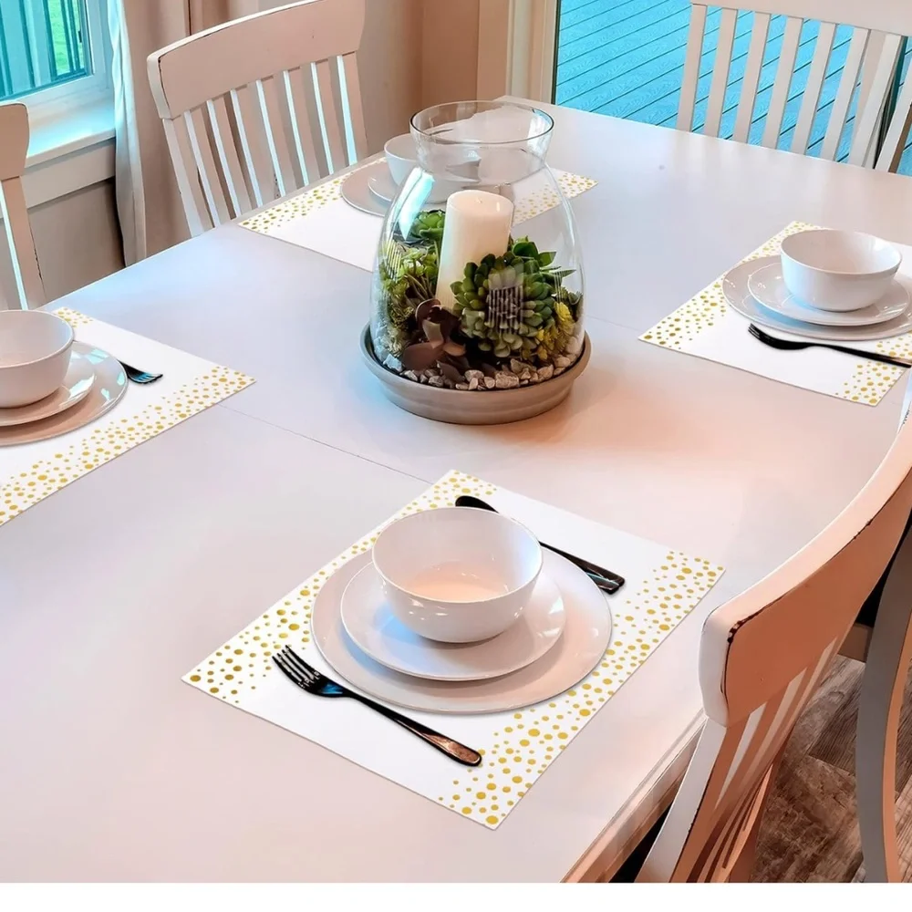 Telling 100 PCs gold papers mats for wedding, shower and birthday party